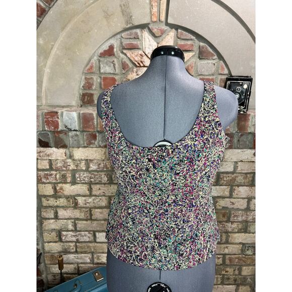 Alex tank top and jacket formal party purple teal sparkle - Picture 7 of 16